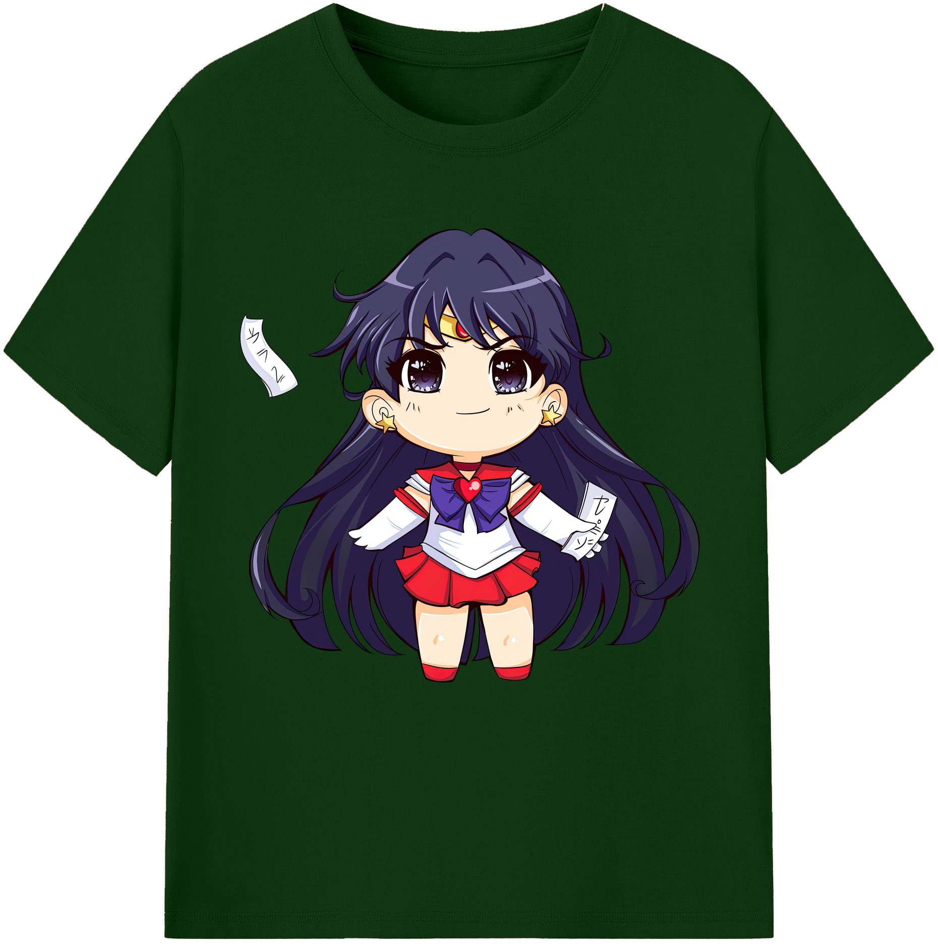 （画像用） 美少女戦士セーラームーン 火野レイ ひの レイ Sailor Moon Hino Rei （セーラーマーズ,Sailor Mars） 綿100％半袖Tシャツ（フロントプリント）